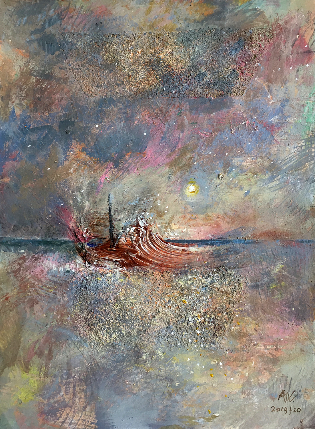 Driving Into The Storm 2017-19, 43 x 57 cm