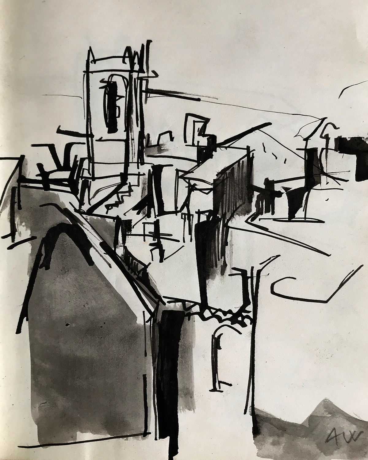 Spanish Pueblo I 1964, 23 x 17.5 cm