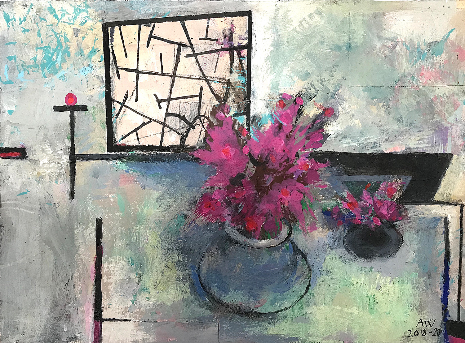 Flower Piece Near Window 2018-20, 28 x 38 cm